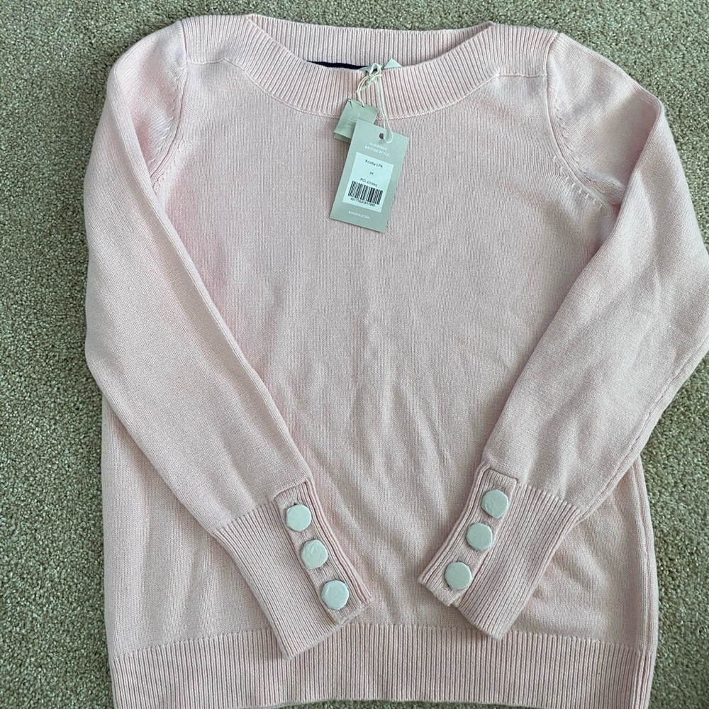 NEW WITH TAGS Pale Pink Biden Sweater